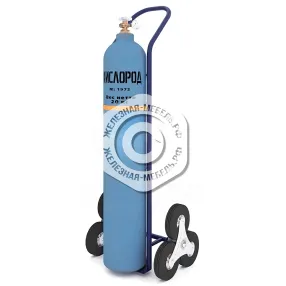 тележка для перевозки одного баллона с фиксацией ремнём гб -1 (без колёс)