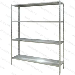 стеллаж полочный сплн «norma inox» 2000х1500х400 со сплошной полкой (нерж.сталь)