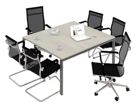 стол для переговоров nt 120х144 вяз натуральный/антрацит