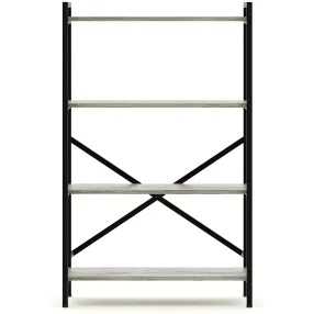 стеллаж gutta 1110х690х340 (4 полки) каркас чёрный, настил патина
